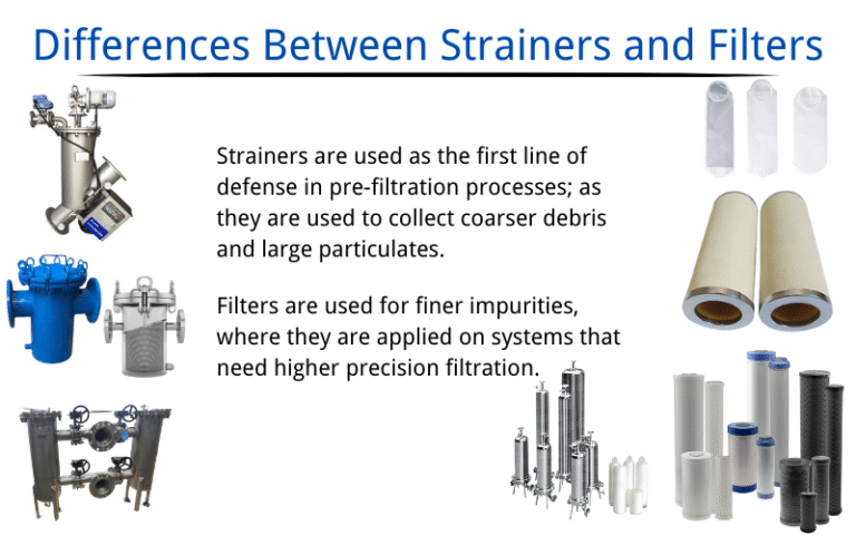 Differences Between Strainers and Filters